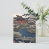 Temple on the river - Japan ポストカード (スタンド正面)
