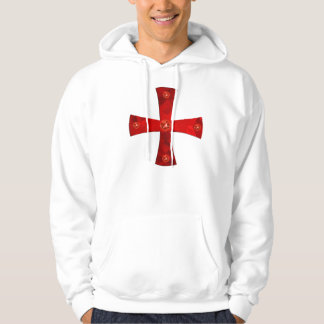 Templer-Kreuz Edelsteine + Schwerte hinten パーカ