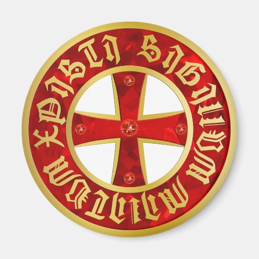 Templer Kreuz / Ritterkreuz / Crusaders Cross マグネット (正面)