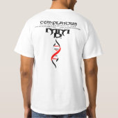 Templerkreuz mit Abzeichen  Tシャツ (裏面)