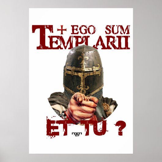 Templerposter Ego Sum Templarii Et Tu? ポスター (正面)