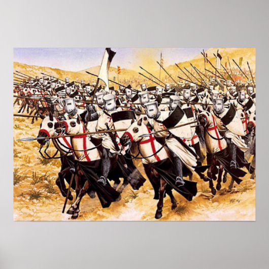 Templerreiterei im Angriff ポスター (正面)