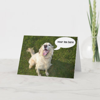 Templeteを話している犬 カード