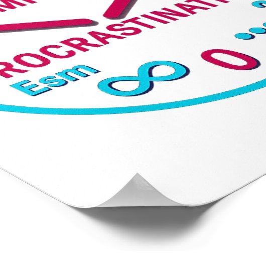 Temporal Procrastination  Physics Wall Art Print ポスター (角)