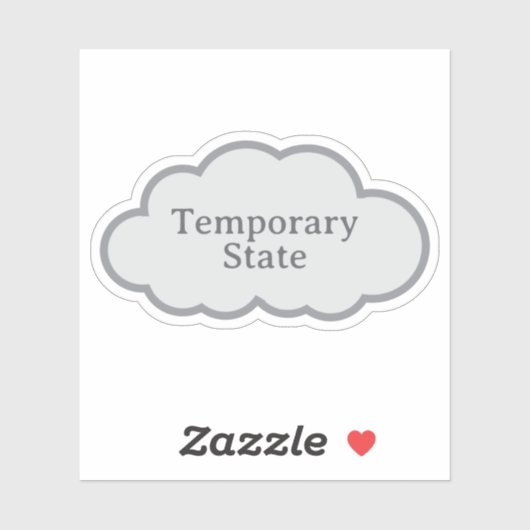Temporary State - Relatable Cloud Sticker シール (シート)