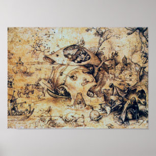 Temptation of St. Antony the Great, Pieter Bruegel ポスター