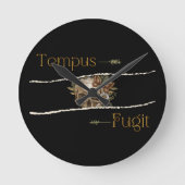 Tempus fugit ラウンド壁時計 (正面)
