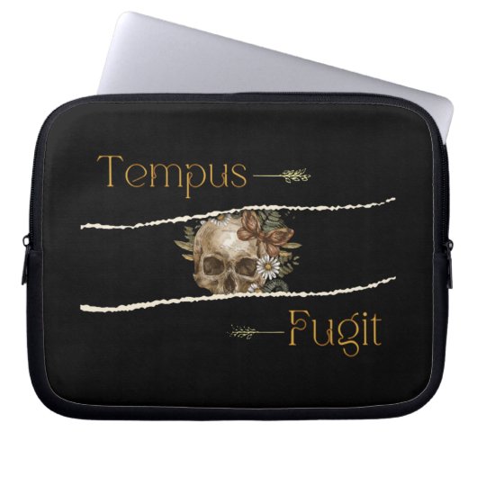 Tempus fugit ラップトップスリーブ (正面)