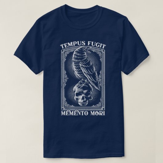 Tempus Fugit Memento Moriラテンフレーズギフト2 Tシャツ (デザイン正面)