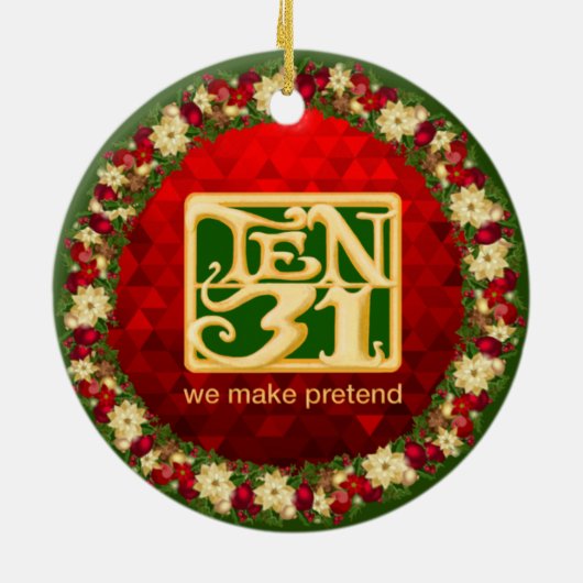 TEN31のガルゴイレリビングアートホリデーオーナメント。セラ セラミックオーナメント (裏面)