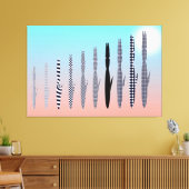 Ten Cat's Geometric Pattern  キャンバスプリント (インサイチュ (リビング))