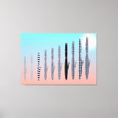 Ten Cat's Geometric Pattern  キャンバスプリント (正面)