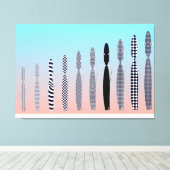 Ten Cat's Geometric Pattern Design  キャンバスプリント (インサイチュ (ウッドフロア))