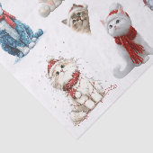 Ten Christmas Cats on a White Background 薄葉紙 (詳細)
