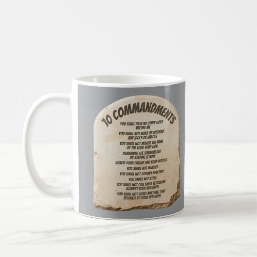 Ten Commandments コーヒーマグカップ (左)