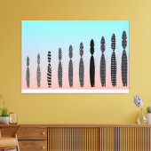 Ten Crochet Cats Geometric Pattern  キャンバスプリント (インサイチュ (リビング))