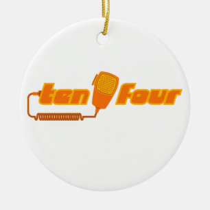 Ten-FourのレトロのCBのラジオのオーナメント(ライト) セラミックオーナメント