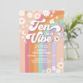 TEN is a Vibe ダイジー レインボー ヒッピーバースデー 招待状 (スタンド正面)