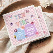 Ten Is A Vibe プレッピーパッチ 10歳の誕生日パーティー
