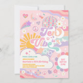 Ten Is A Vibe Retro Groovy Daisy 10th Birthday Inv 招待状 (正面)