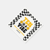 Ten Is A Vibe Retro Tenth 10th Birthday Party スタンダードカクテルナプキン (角)