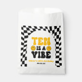 Ten Is A Vibe Retro Tenth 10th Birthday Party フェイバーバッグ (正面)