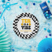 Ten Is A Vibe Retro Tenth 10th Birthday Party ペーパープレート (パーティー)