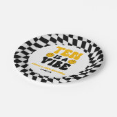 Ten Is A Vibe Retro Tenth 10th Birthday Party ペーパープレート (アングル)