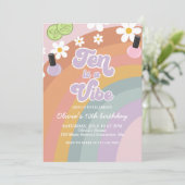 Ten is a vibe Spa Rainbow 10歳の誕生日おめでとう 招待状 (スタンド正面)