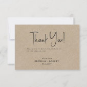 Ten linenシンプル Script Welcomeサンキューカード サンキューカード (正面)