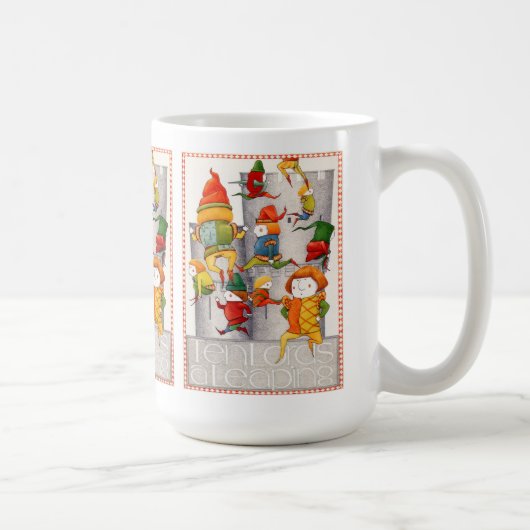 TEN LORDS A LEAPING 背の高いホワイトマグ コーヒーマグカップ (右)