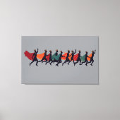 Ten Lords A Leaping Cut-Out Stencil-Style 2 キャンバスプリント (正面)