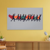 Ten Lords A Leaping Cut-Out Stencil-Style 2 キャンバスプリント (インサイチュ (リビング))