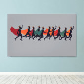 Ten Lords A Leaping Cut-Out Stencil-Style 2 キャンバスプリント (インサイチュ (ウッドフロア))