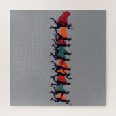 Ten Lords A Leaping Cut-Out Stencil-Style 2 ジグソーパズル (横)