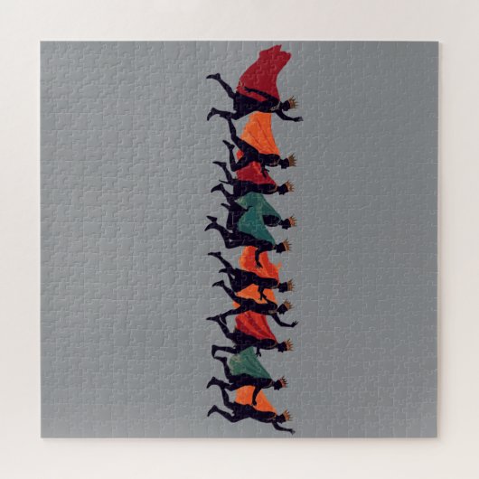 Ten Lords A Leaping Cut-Out Stencil-Style 2 ジグソーパズル (横)