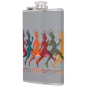 Ten Lords A Leaping Cut-Out Stencil-Style 3 フラスク (左)