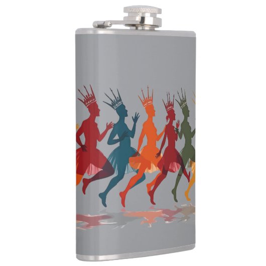 Ten Lords A Leaping Cut-Out Stencil-Style 3 フラスク (右)