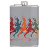 Ten Lords A Leaping Cut-Out Stencil-Style 3 フラスク (正面)