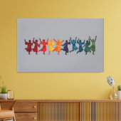 Ten Lords A Leaping Cut-Out Stencil-Style 4 キャンバスプリント (インサイチュ (リビング))