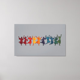 Ten Lords A Leaping Cut-Out Stencil-Style 4 キャンバスプリント