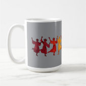 Ten Lords A Leaping Cut-Out Stencil-Style 4 コーヒーマグカップ (左)