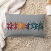 Ten Lords A Leaping Cut-Out Stencil-Style 4 ランバークッション (ブランケット)