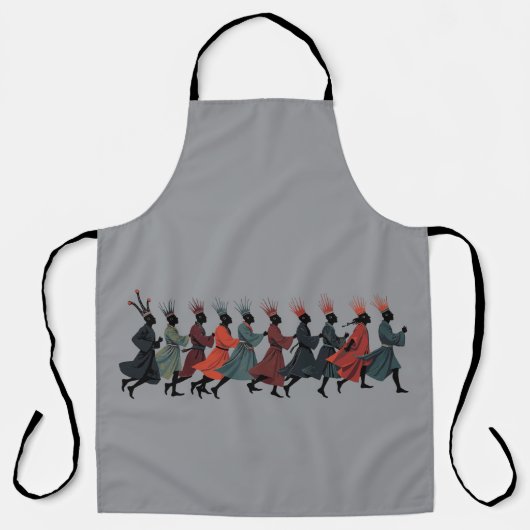 Ten Lords A Leaping Cut-Out Strencil-Style 1 エプロン (正面)