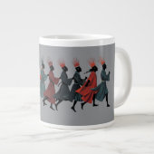 Ten Lords A Leaping Cut-Out Strencil-Style 1 ジャンボコーヒーマグカップ (正面右)