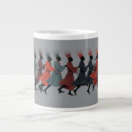 Ten Lords A Leaping Cut-Out Strencil-Style 1 ジャンボコーヒーマグカップ