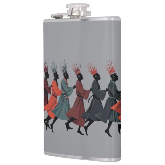 Ten Lords A Leaping Cut-Out Strencil-Style 1 フラスク (左)