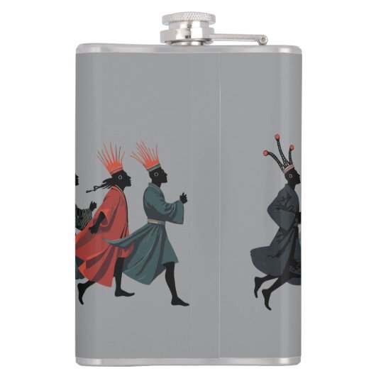 Ten Lords A Leaping Cut-Out Strencil-Style 1 フラスク (裏面)