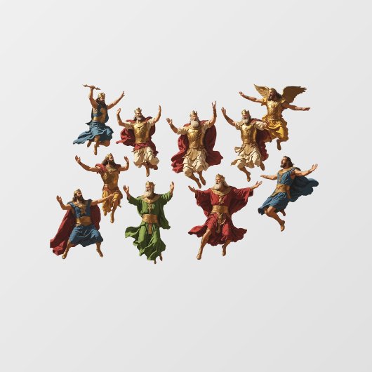 Ten Lords Leaping The Ten Commandments Vector  ウィンドウサイン (シート)