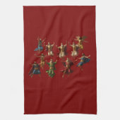 Ten Lords Leaping The Ten Commandments Vector  キッチンタオル (縦)